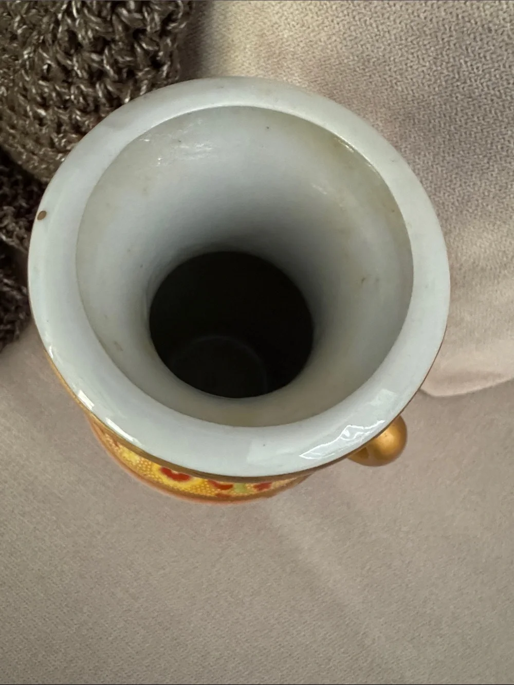 8” Japanese Satsuma-style porcelain vase